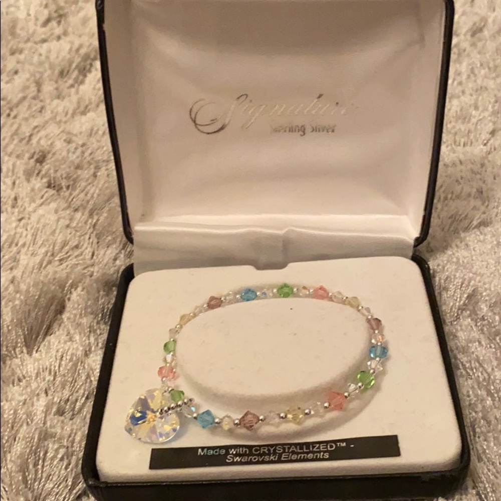 Swarovski Crystal Colored Heart Bracelet